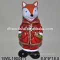 2016 most popular craft ceramic fox figurine in high quality